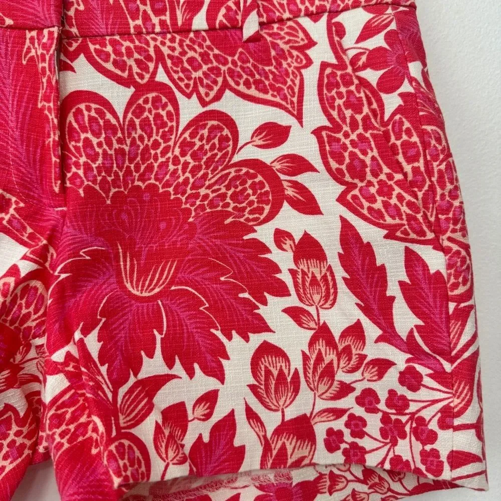 J. Crew Pink Floral Pattern Textured Shorts size 00 - Picture 5 of 9